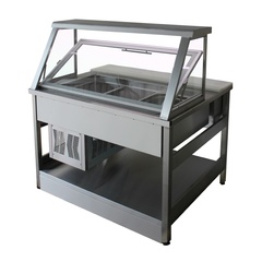 Salad bar with pneumatic cover