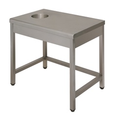 Table with waste disposal hole Lux without backsplash