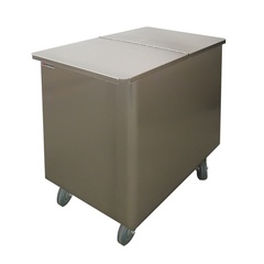 Bin trolley with lid